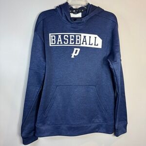 Adidas Baseball Hoodie Sweatshirt Men's Medium Blue ClimaWarm Athletic Pullover